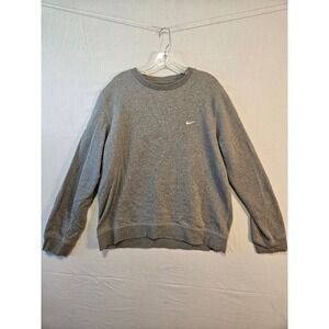 Nike Athletic Dept Mens Gray Crewneck Sweatshirt Embroidered Swoosh Large 2561